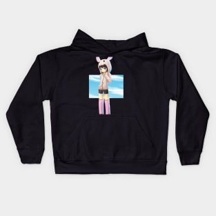 Bunny in the sky Kids Hoodie